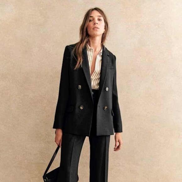 Sezane Christie Jacket - Size 36 - Black - Picture 1 of 5